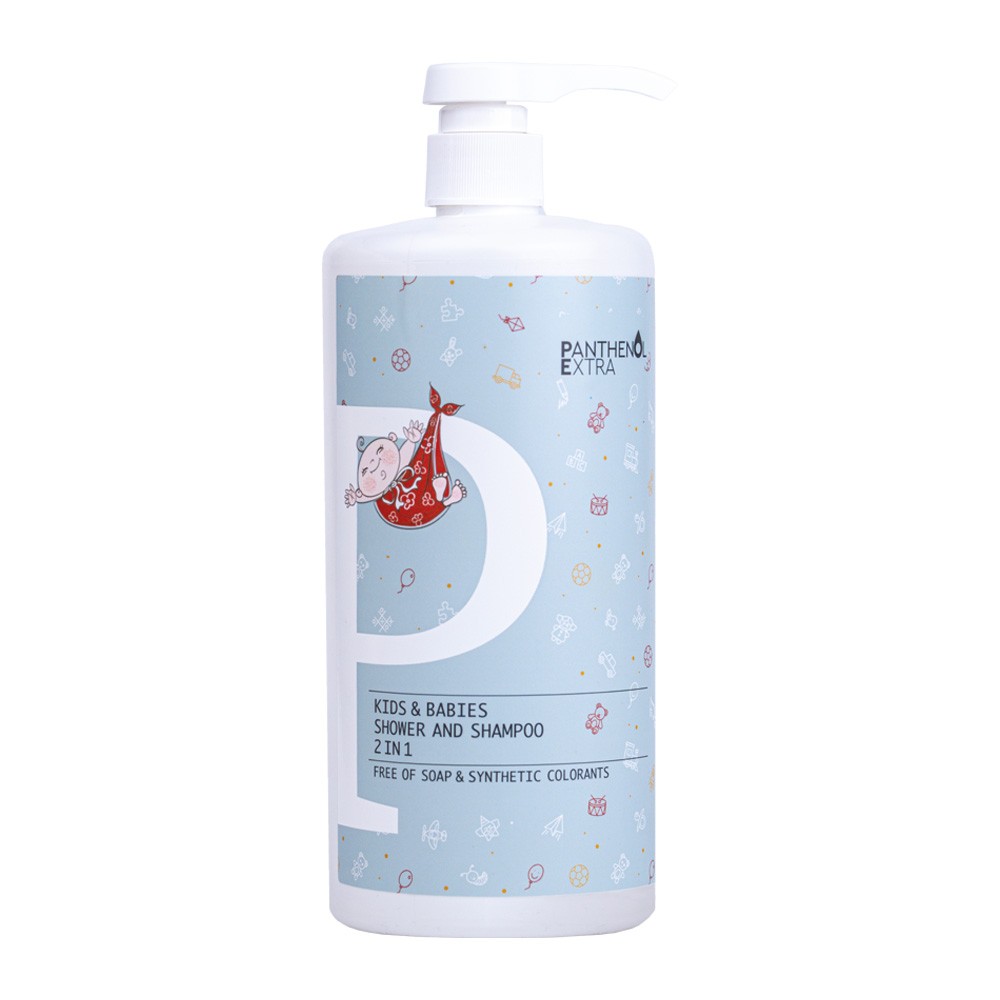 baby-shower-shampoo-1lt Бебешки Шампоан и душ-гел 2 в 1 "Пантенол Екстра" - 1л.
