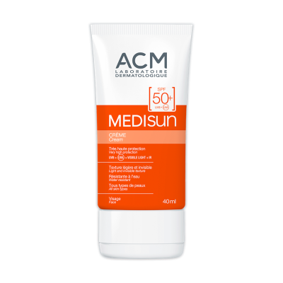 ACM MEDISUN, Слънцезащитен крем за лице с SPF 50 (без цвят), 40 мл ACM MEDISUN, Слънцезащитен крем за лице с SPF 50 (без цвят), 40 мл