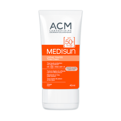 ACM MEDISUN, Слънцезащитен крем за лице с SPF 50 (с цвят), 40 мл ACM MEDISUN, Слънцезащитен крем за лице с SPF 50 (с цвят), 40 мл