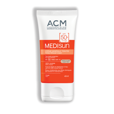 ACM MEDISUN, Тониран минерален слънцезащитен крем с SPF 50 (за лице), 40 мл ACM MEDISUN, Тониран минерален слънцезащитен крем с SPF 50 (за лице), 40 мл