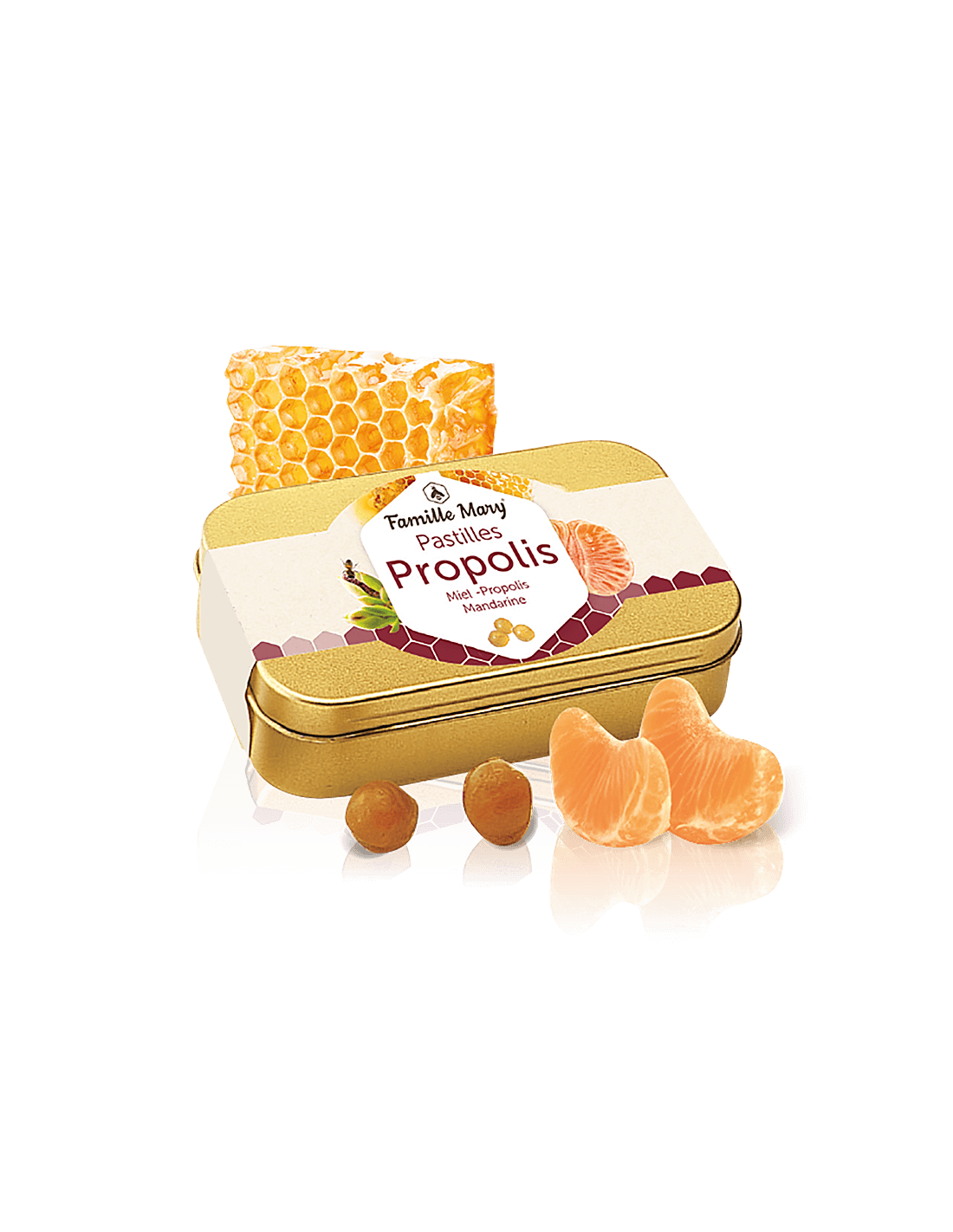 bonboni-za-smuchene-s-pchelen-med-i-propolis-s-vkus-na-mandarina-60-g Бонбони за смучене с пчелен мед и прополис