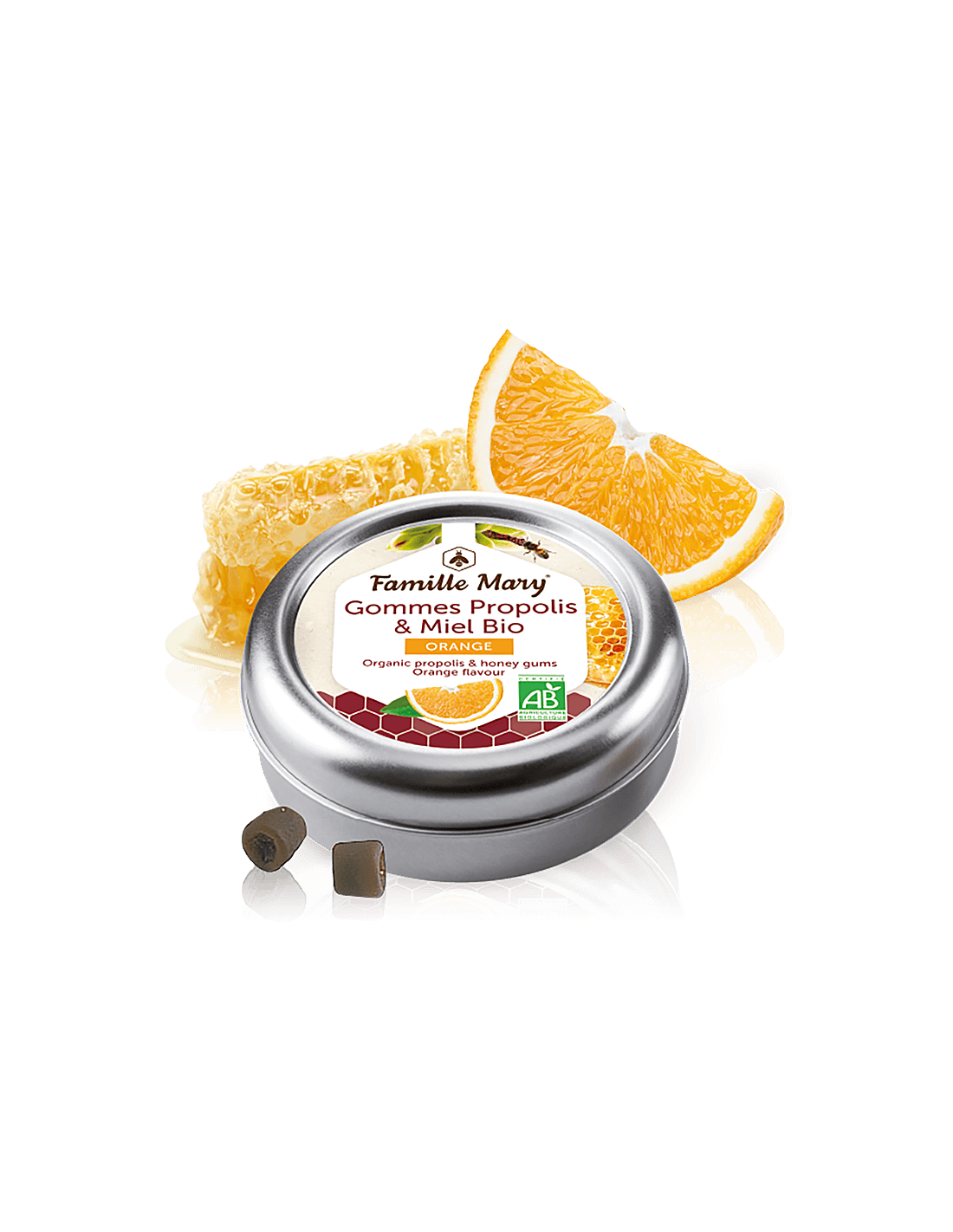 gommes-de-propolis-bio-au-miel-et-orange-pastili-s-med-propolis-i-portokal-45-g Бонбони за смучене с био мед