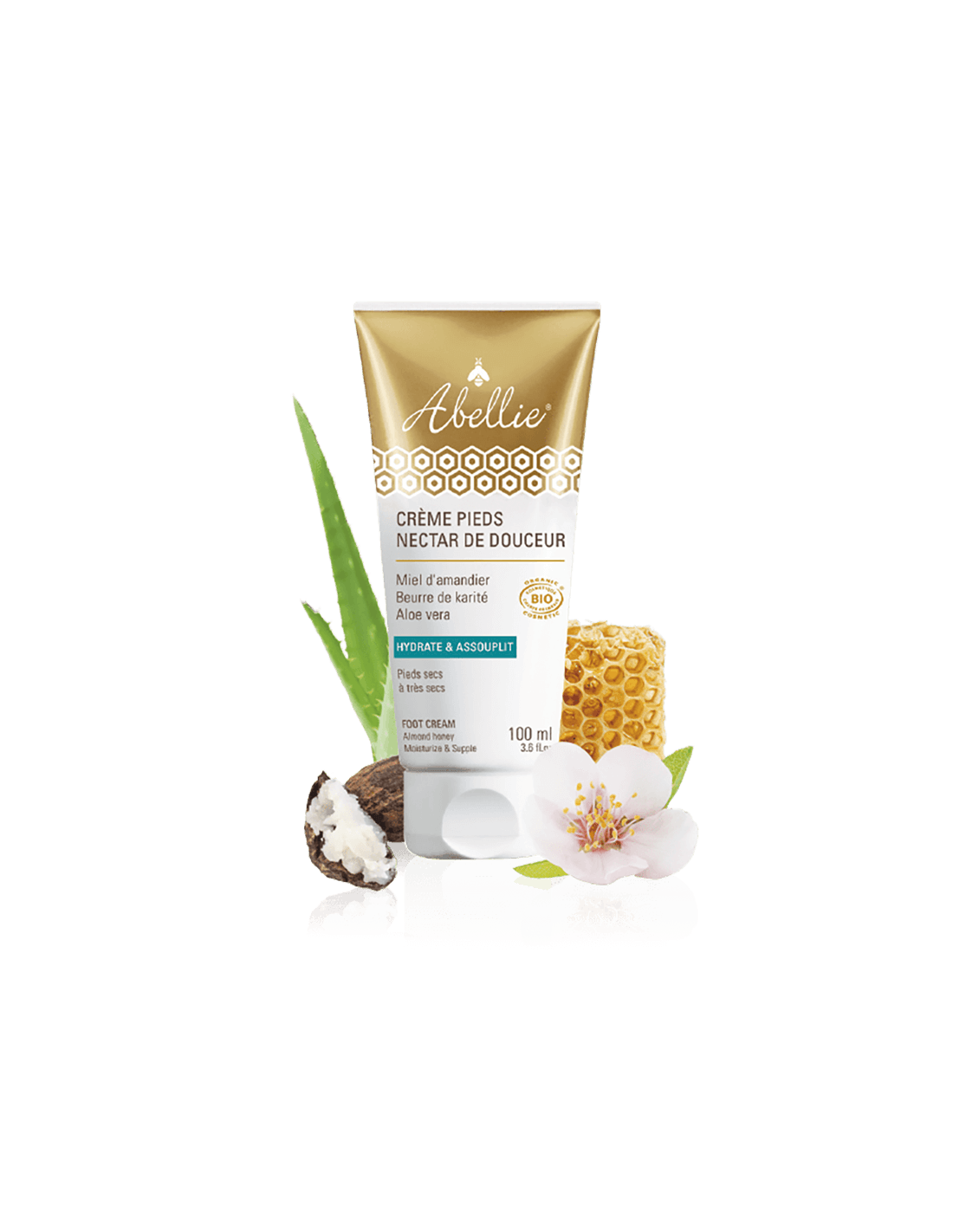 khidratirassh-krem-za-kraka-i-peti-s-med-ot-bademovo-darvo-maslo-ot-shij-aloe-vera-100-ml Хидратиращ крем за крака и пети с мед