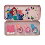 Markwins kids, Детски комплект Disney Princess, (метална кутия с лакове за нокти), 4 части