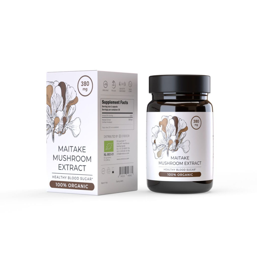 Endoca, Maitake Mushroom Extract – Гъба МАЙТАКЕ 380 мг х 30 капсули