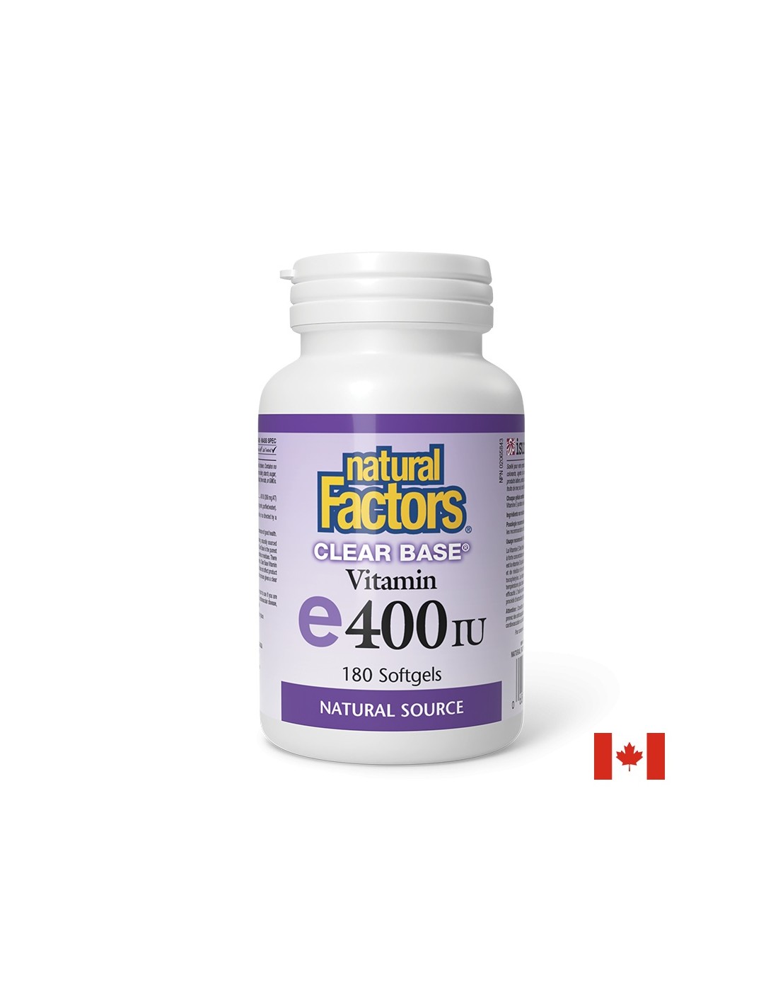 Витамин E Clear Base 400 IU 180 софтгел капсули Natural Factors Витамин E Clear Base 400 IU 180 софтгел капсули Natural Factors