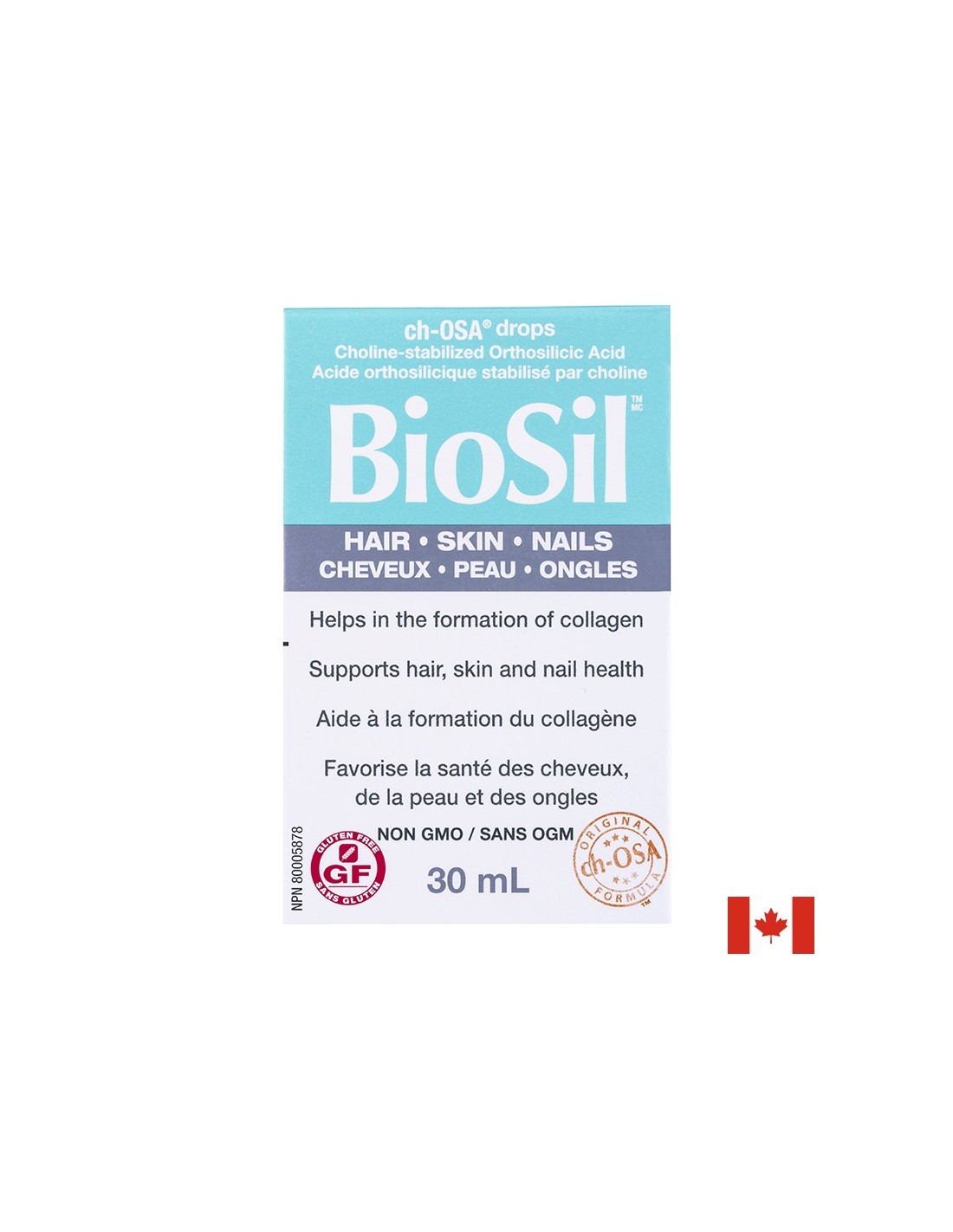 BIOSIL™ Коса, кожа и нокти, 30 мл / 60 дневни дози във флакон BIOSIL™ Коса, кожа и нокти, 30 мл / 60 дневни дози във флакон