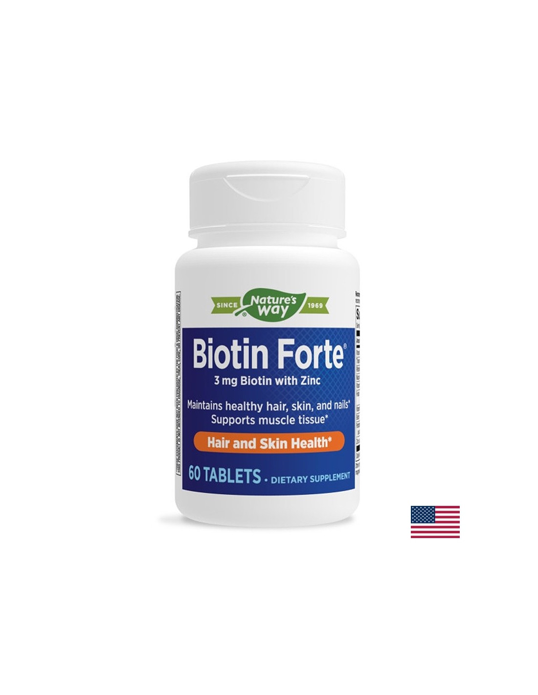 Nature’s Way, Biotin Forte® – Биотин форте® с цинк, 60 таблетки Nature’s Way, Biotin Forte® – Биотин форте® с цинк, 60 таблетки