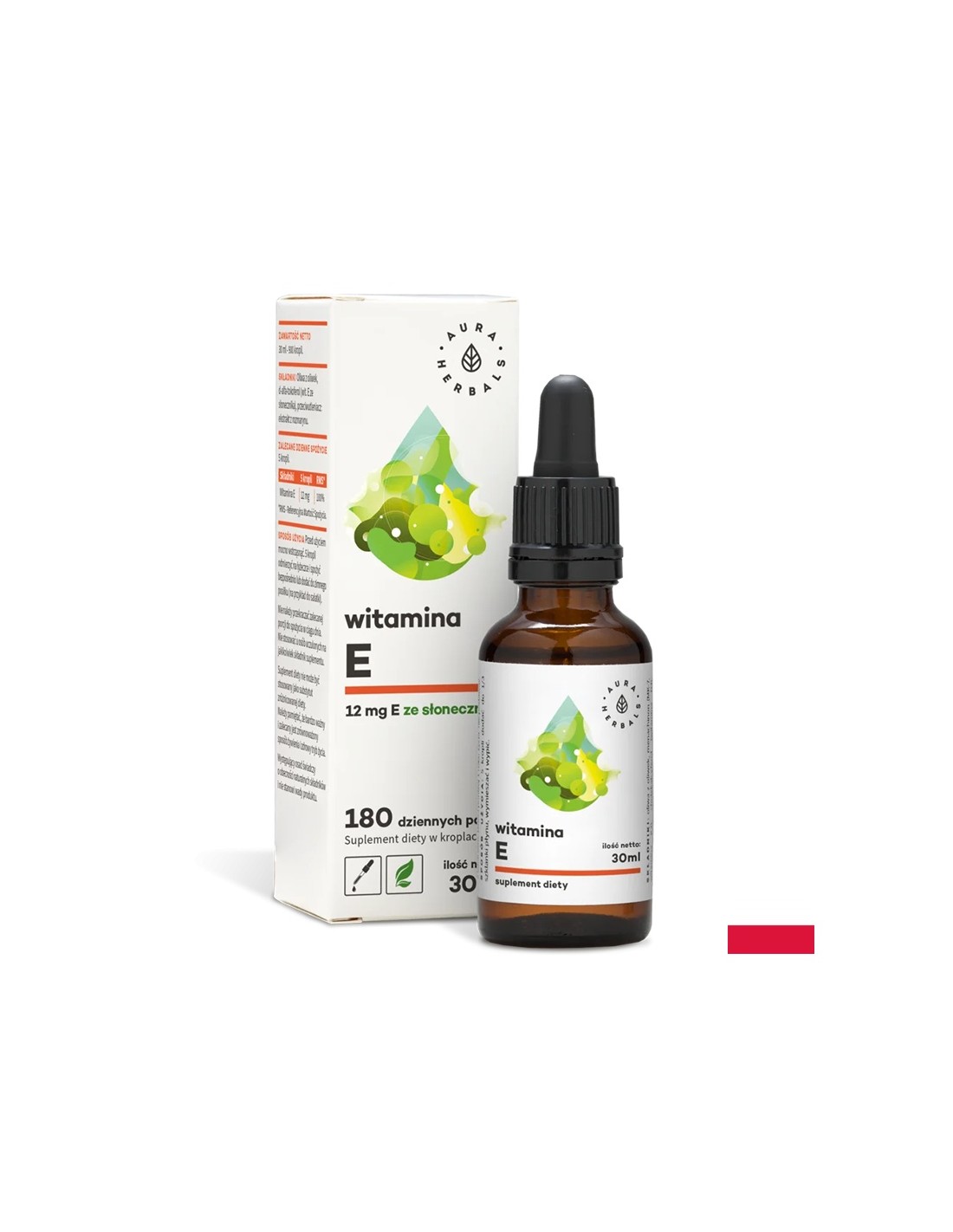 Грижа за косата, кожата и ноктите - Витамин Е, 30 ml капки Aura Herbals
