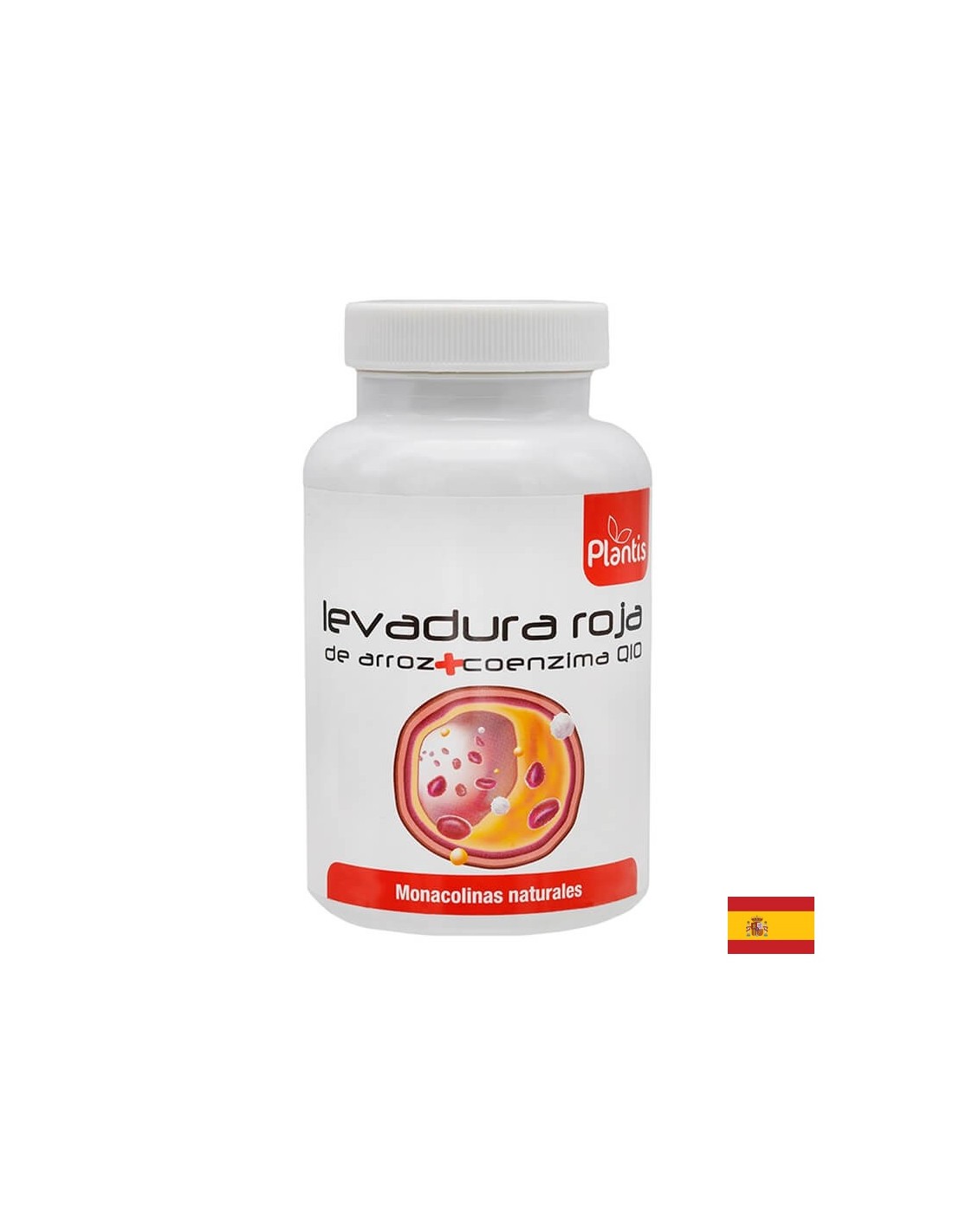 Екстракт от червен ориз и коензим Q10 - Levadura roja Plantis® - контрол на холестерола и здраво сърце, 120 капсули