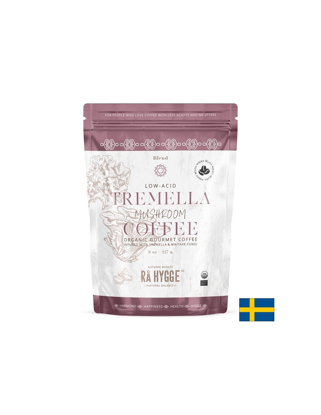 Кафе Арабика (на зърна) с екстракт от гъба Тремела, 227 g
