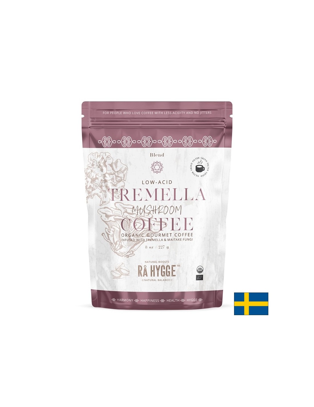 Кафе Aрабика с екстракт от гъба Тремела БИО, филтърно смляно, 227 g
