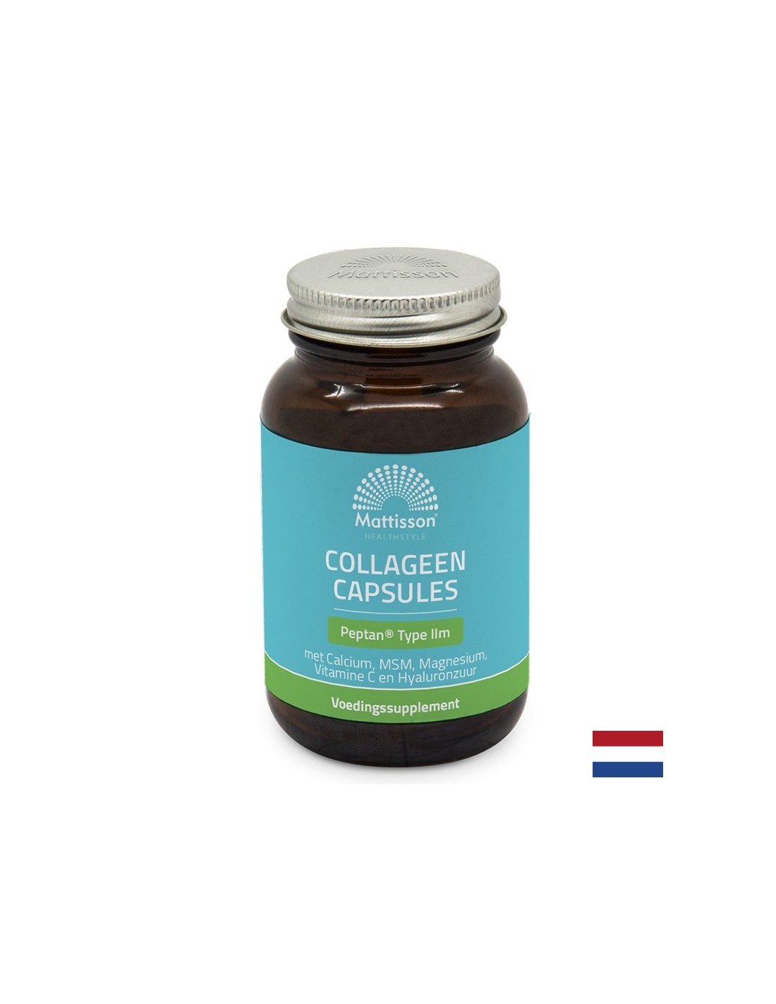 Колаген (тип 2) с калций, магнезий, МСМ, витамин C и хиалуронова киселина - Absolute Collagen Peptan, 60 капсули Mattisson Healthstyle