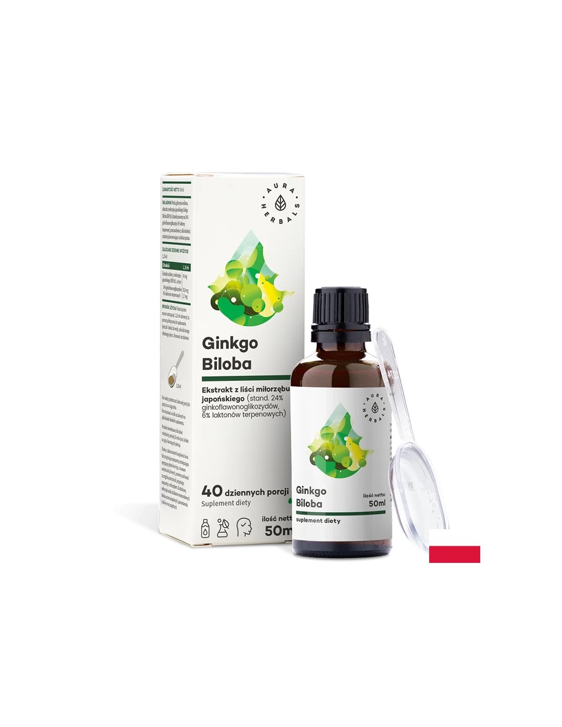 Кръвообращение и мозъчна функция - Гинко Билоба, 50 ml Aura Herbals