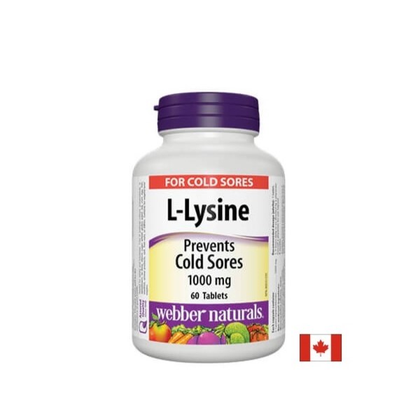 L-Lysine/ Л-Лизин 1000 mg х 60 таблетки Webber Naturals Таблетки L-Lysine 1000 mg за имунна система от Webber Naturals