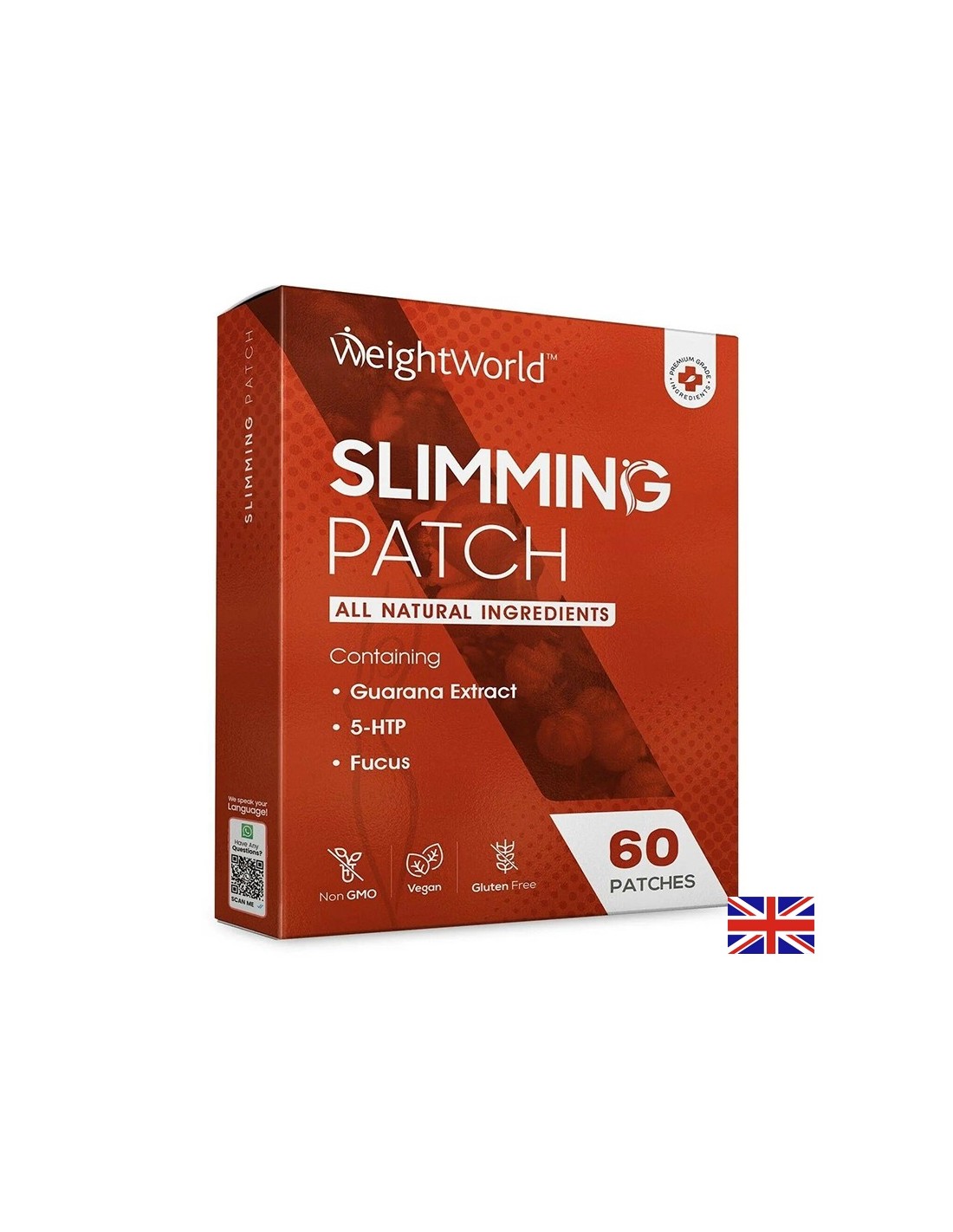 Лепенки Slimming Patch, 60 пластира - за отслабване Лепенки за отслабване с екстракт от Гуарана, Фукус и 5-HTP, 60 пластира - Slimming patch