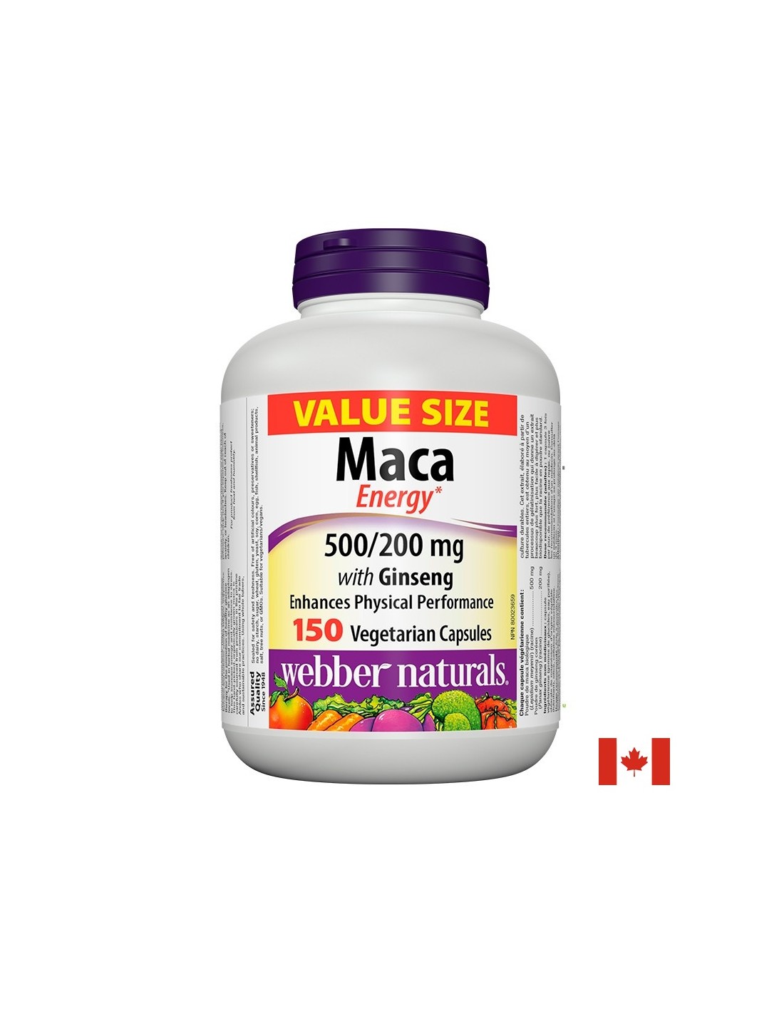 Maca Energy with Ginseng - Мака и Корейски женшен, 150 капсули Мака енергия с корейски женшен от Webber Naturals