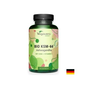 Нервна система - BIO KSM-66 Ашваганда + Цинк и Витамин С, 90 капсули