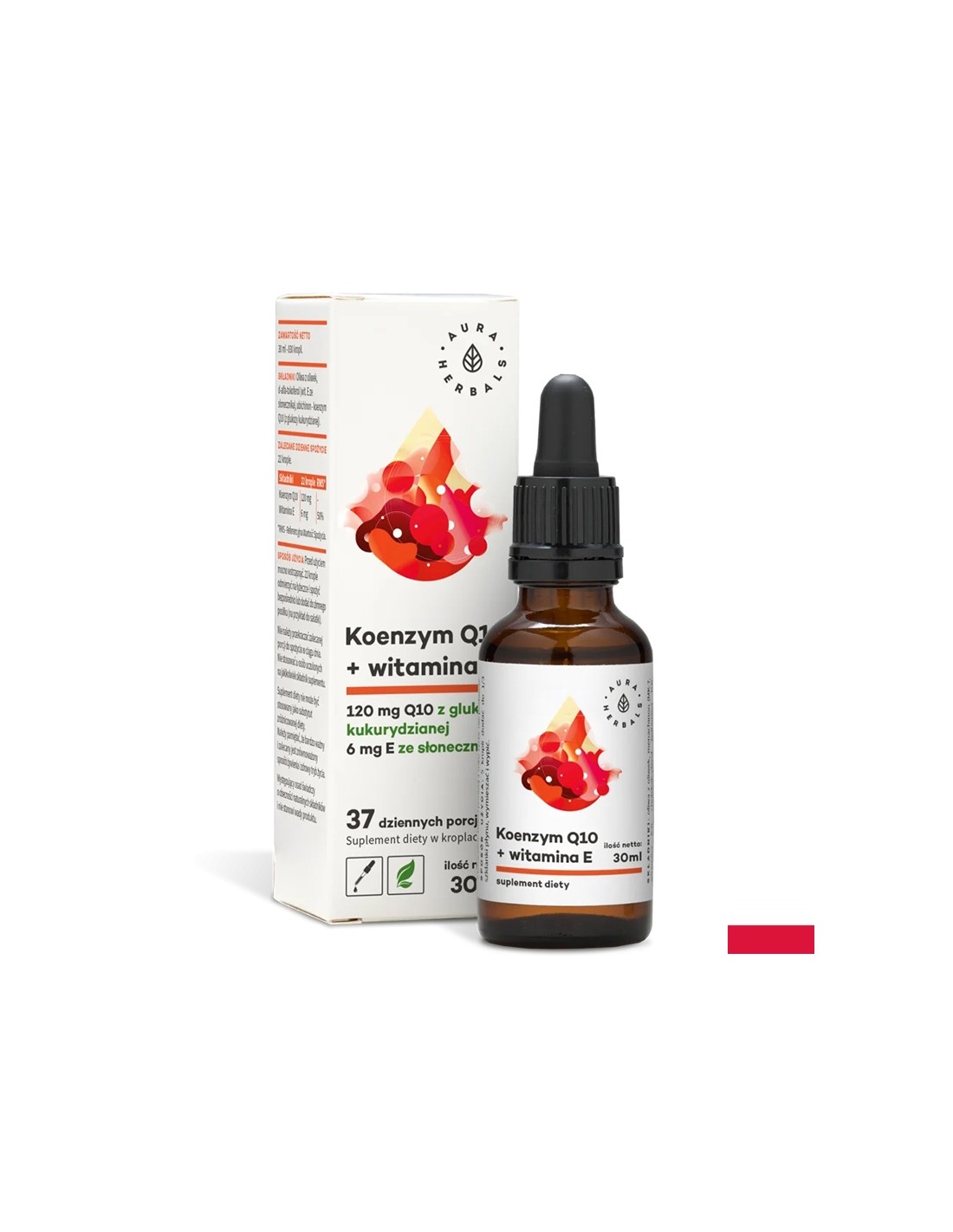 Сърдечно-съдова система - Коензим Q10 + Витамин Е, 30 ml капки Aura Herbals