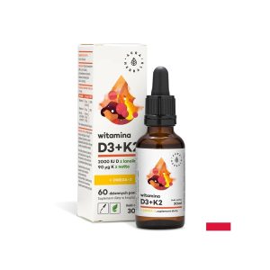 В подкрепа на костите, имунитета и мозъчната функция - Витамин D3 + K2 + Oмега-3, 30 ml капки Aura Herbals