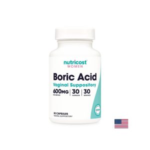 Вагинални инфекции - Борна киселина, 600 mg x 30 вагинални капсули Nutricost