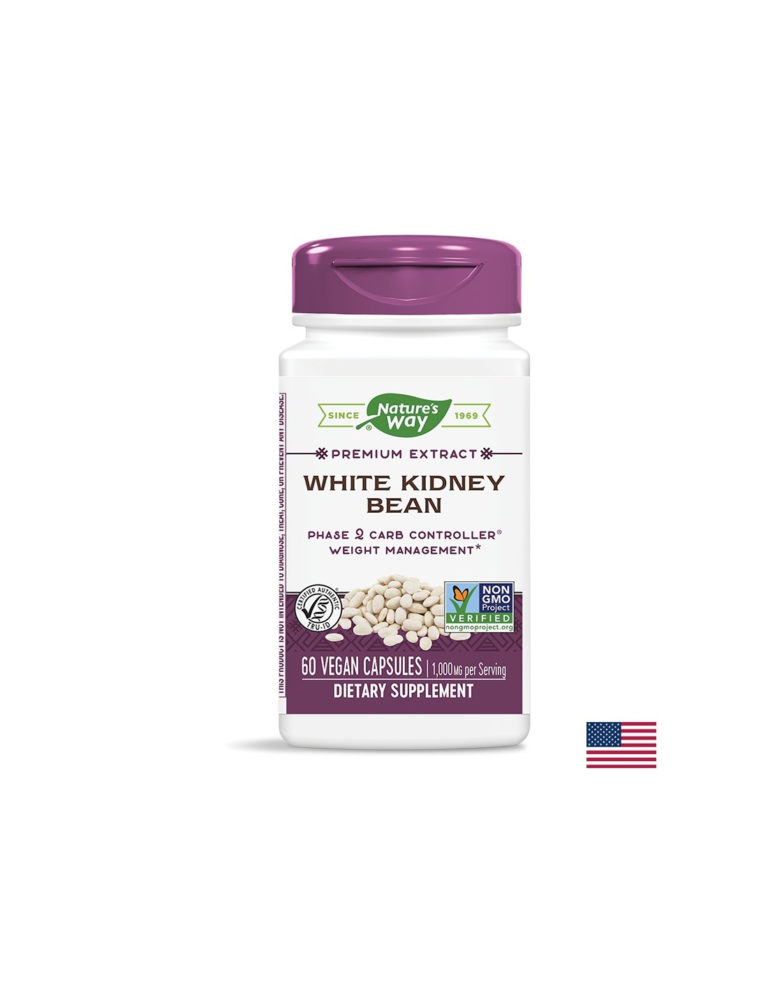 White Kidney Bean/ Бял Боб (зърна) 500 mg х 60 капсули Nature’s Way White Kidney Bean/ Бял Боб (зърна) 500 mg х 60 капсули Nature’s Way