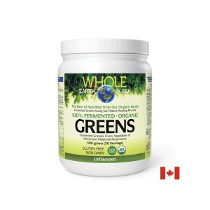 Whole Earth & Sea - 100% ферментирали органик растителни храни, неовкусен х 390 g пудра Natural Factors