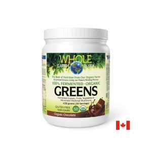 Whole Earth & Sea - 100% ферментирали органик растителни храни, с вкус на шоколад х 438 g пудра Natural Factors