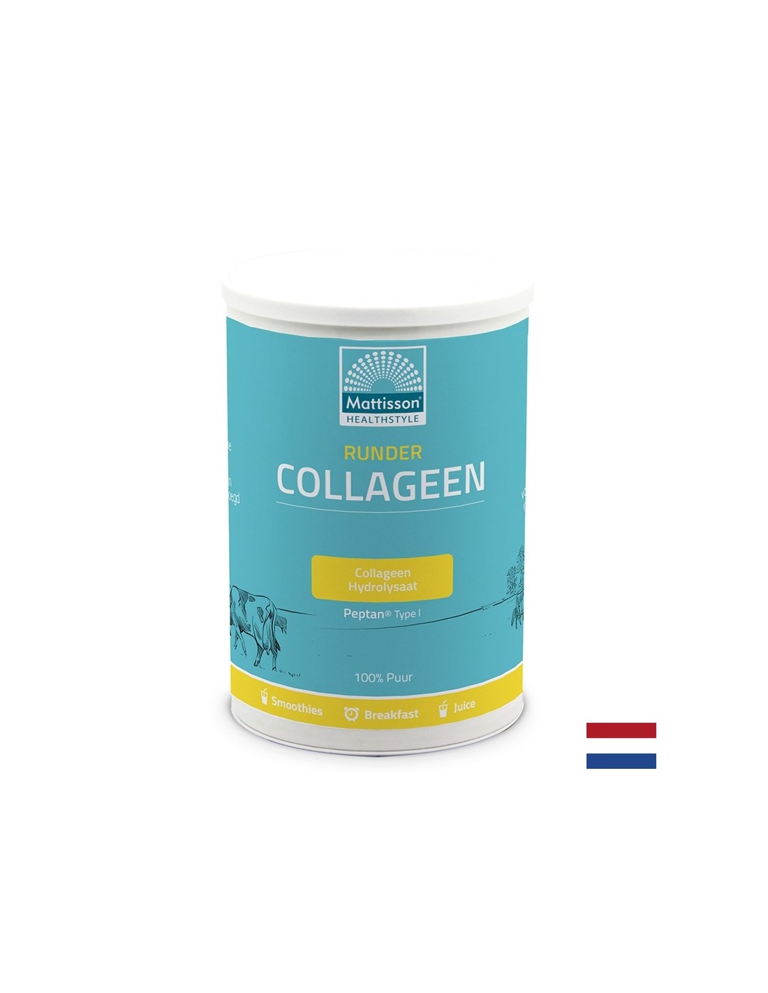За красива коса, кожа и здрави стави - Говежди колаген тип I, 300 g прах Mattisson Healthstyle