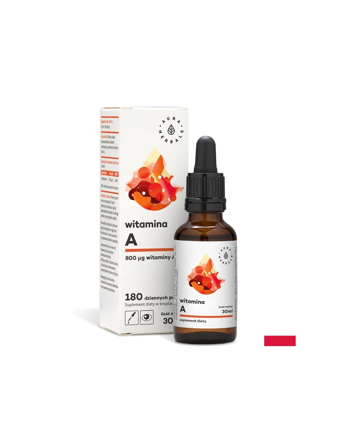 Зрение и имунитет - Витамин А, 30 ml капки Aura Herbals