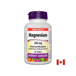 Magnesium/ Магнезий 500 mg x 60 таблетки с оптимална абсорбция Webber Naturals