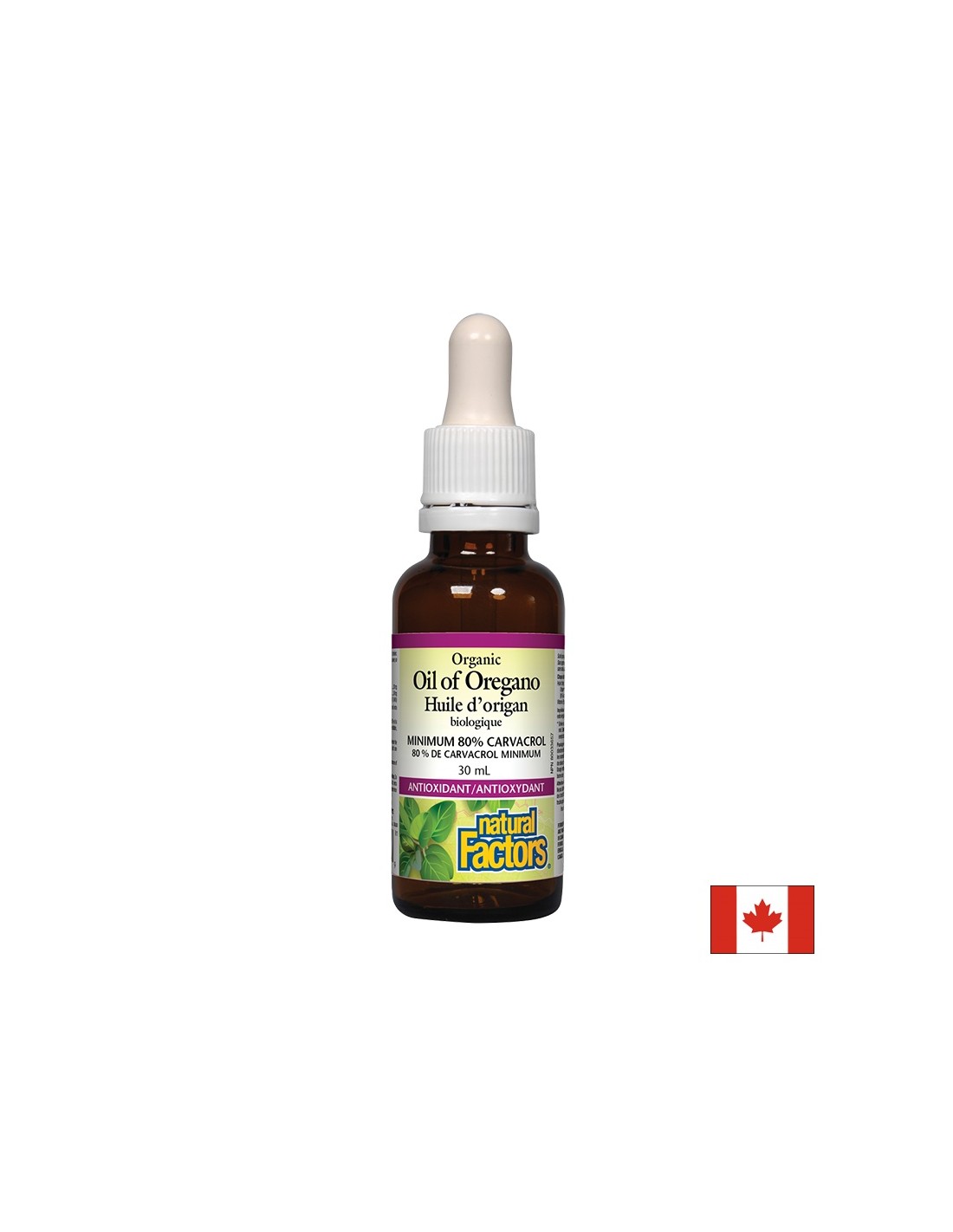 Риган масло, органик – Oil of Oregano Organic 30 mg, 187 дози, 30 ml Natural Factors