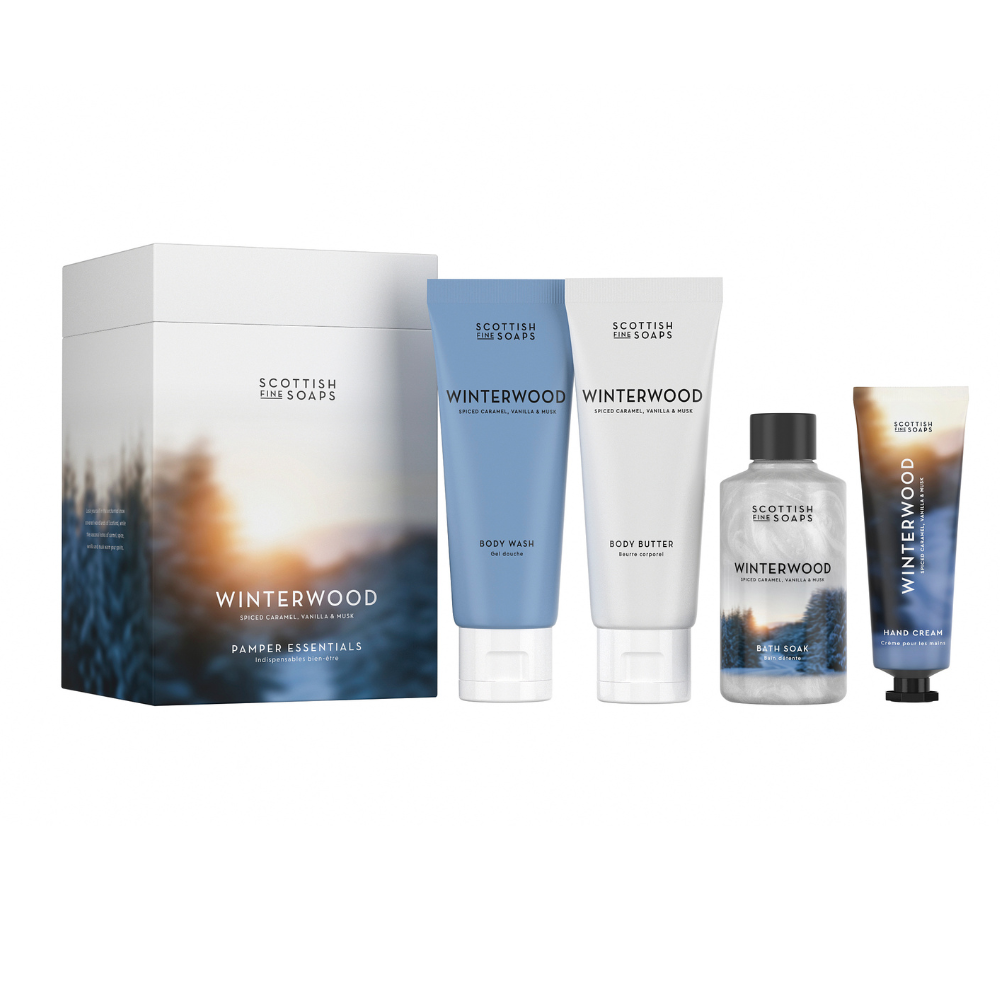 SCOTTISH FINE SOAPS, Луксозен подаръчен комплект "Winterwood" , 4 продукта SCOTTISH FINE SOAPS, Луксозен подаръчен комплект "Winterwood" , 4 продукта