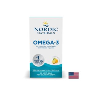Nordic Naturals Омега-3 мастни киселини EPA и DHA опаковка от 60 капсули My Flame