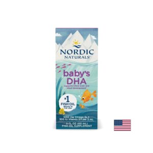 Nordic Naturals Омега-3 за бебета и деца с витамин D3 течна добавка My Flame