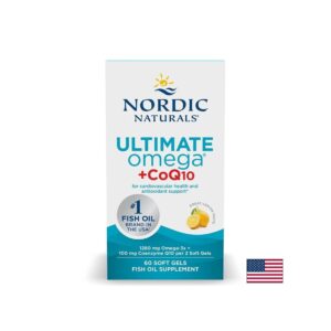 Ултимат Омега + (коензим Q10, 50 mg) 640 mg, 60 софтгел капсули