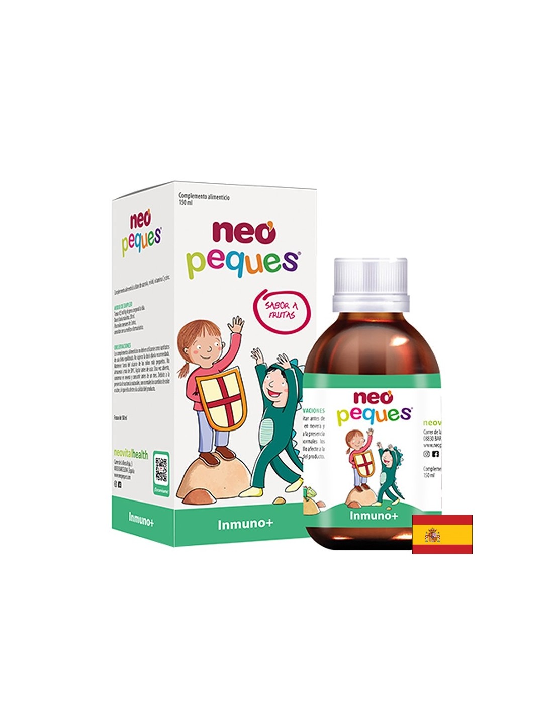 sirop-s-acerola-rejshi-i-cink-imunna-zasshita-pri-deca-150-ml Детски сироп за силен имунитет Neo Peques Inmuno+ с рейши и цинк